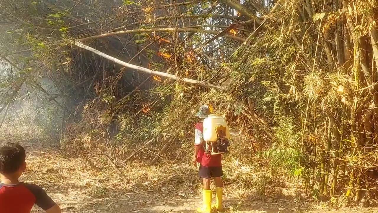7 Hektare Lahan Terbakar, Warga Kuwu Berjibaku Cegah Api Merambat