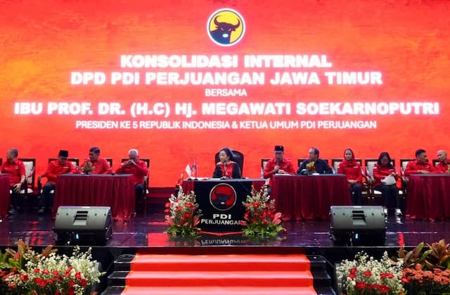 Dihadiri Megawati, Konsolidasi DPD PDIP Jatim Targetkan Menang di Pemilu 2029