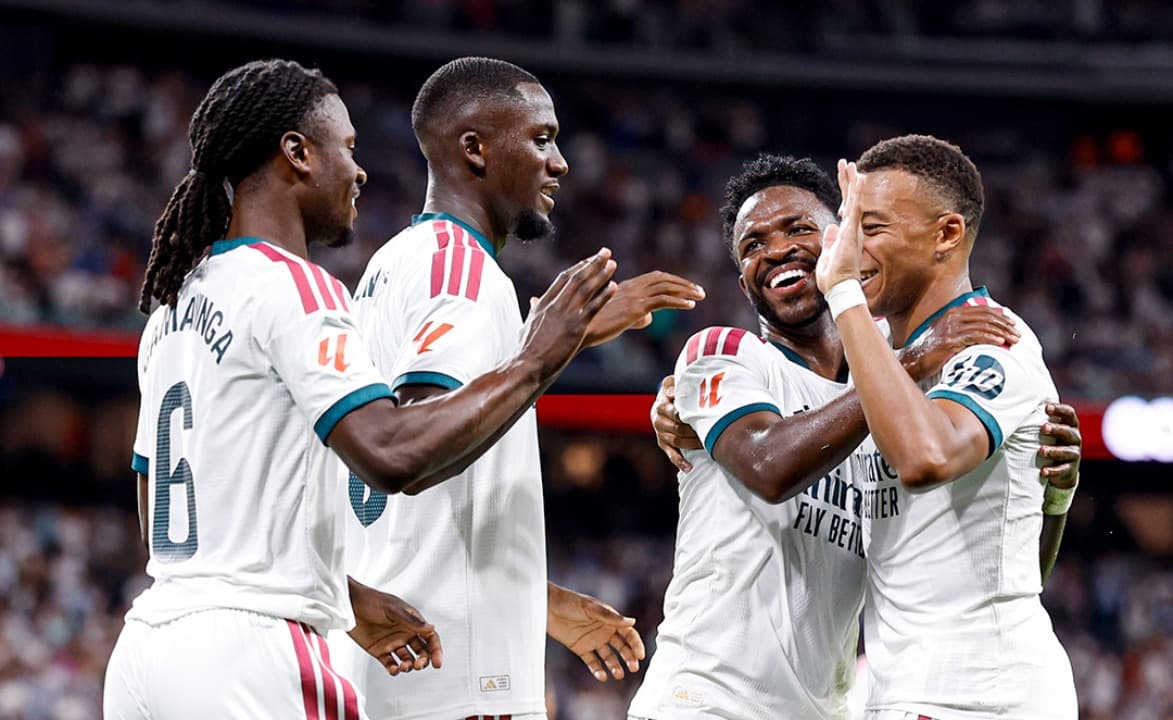 Hasil Liga Spanyol: Hattrick Kylian Mbappe Bawa Real Madrid Hajar Real Sociedad, Real Betis Curi Kemenangan di Markas Valencia