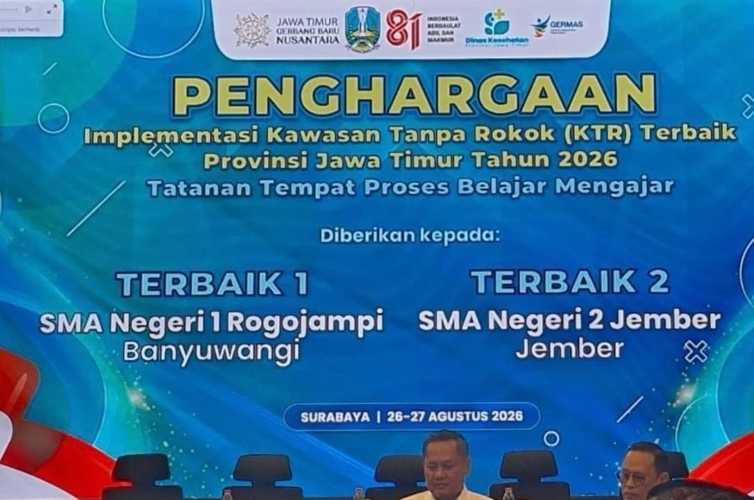 Banyuwangi Raih Dua Penghargaan Implementasi Kawasan Tanpa Rokok Jawa Timur 2026