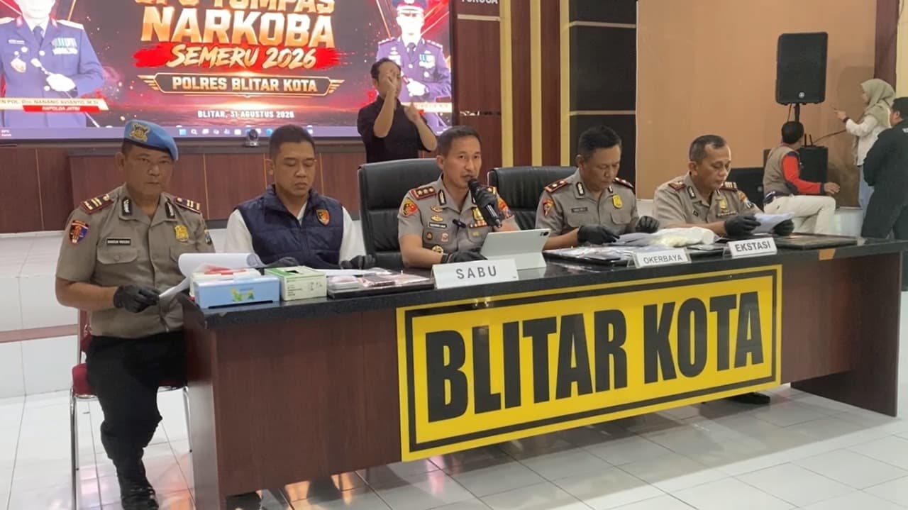 Sasar Kelas Bawah, Polres Blitar Kota Gulung 13 Pengedar Sabu Paket Hemat