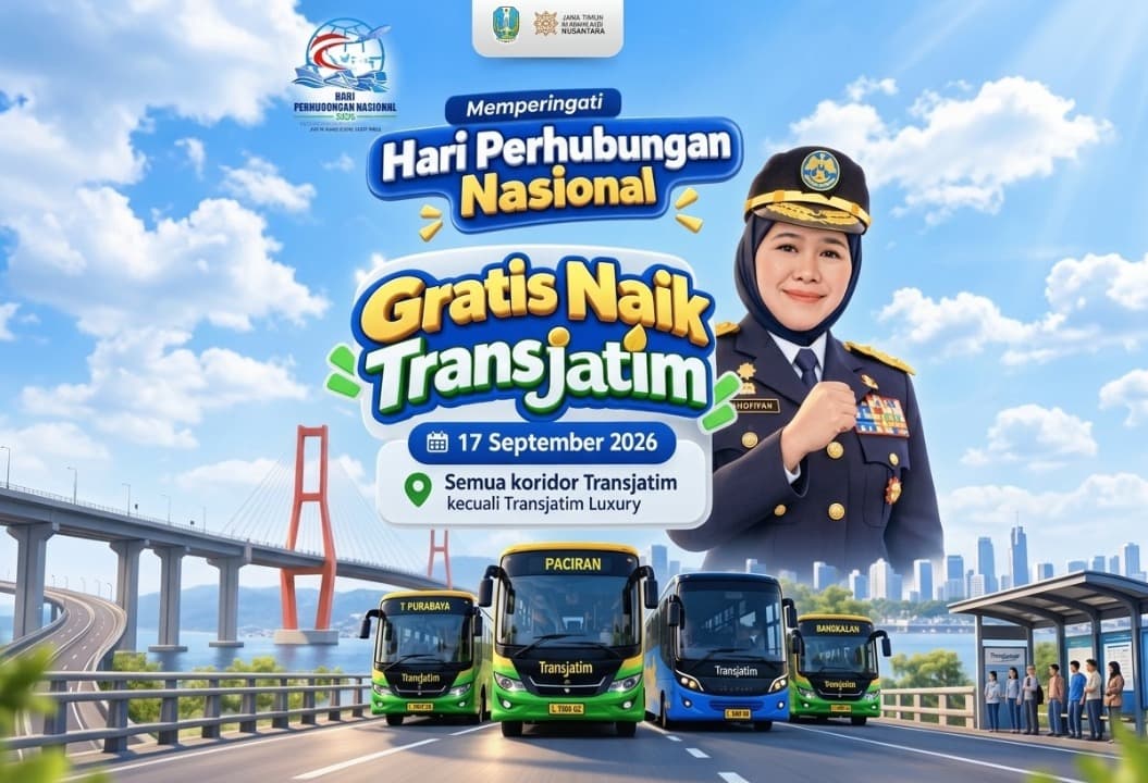 Peringati Harhubnas 2026, Gubernur Khofifah Gratiskan Bus Trans Jatim