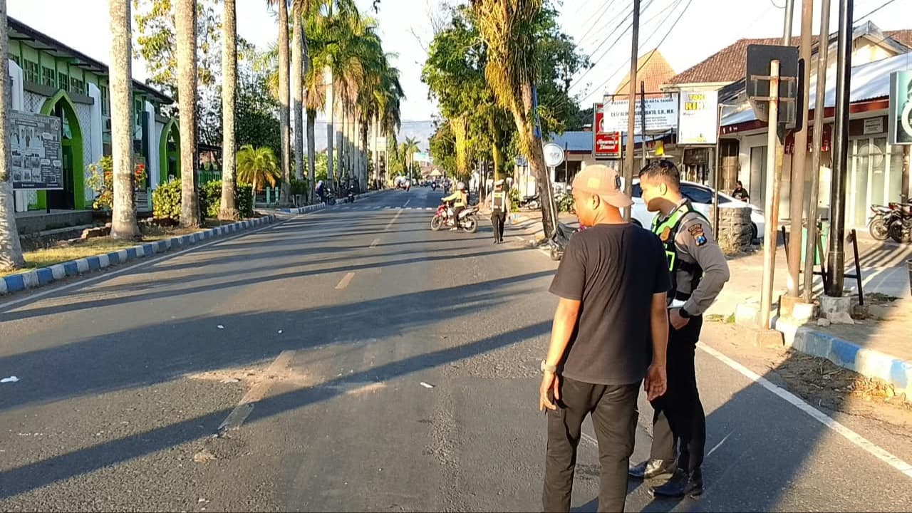 Tabrakan Dua Motor di Jalan Gatot Subroto Pacitan, Tiga Orang Luka-Luka