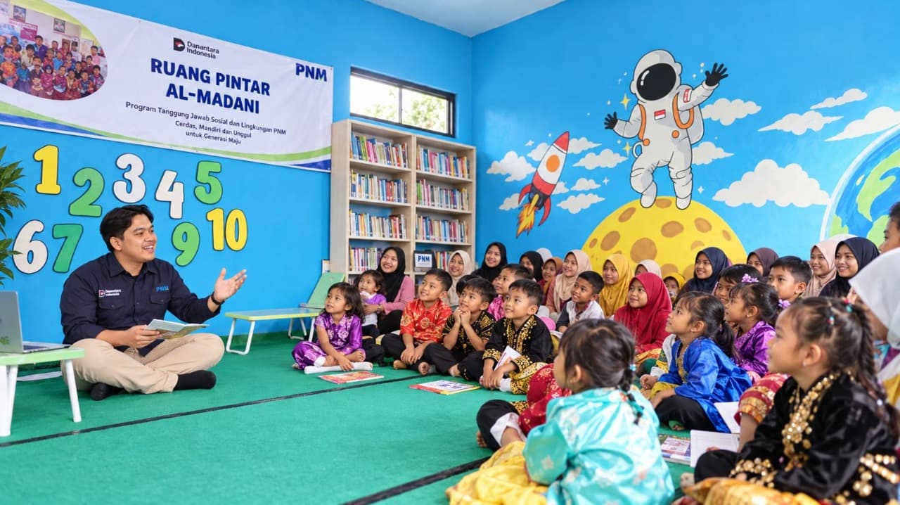 Lumbung Desa Jadi Ruang Belajar, PNM Buka Akses Pendidikan Anak di Pacitan