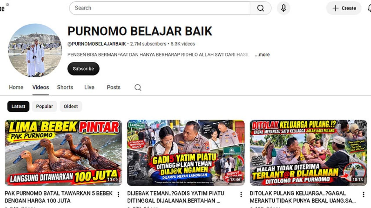Penghasilan Untuk Sedekah Diduga Diusik Pajak, Ipda Purnomo Polisi Baik Tutup Kanal YouTube