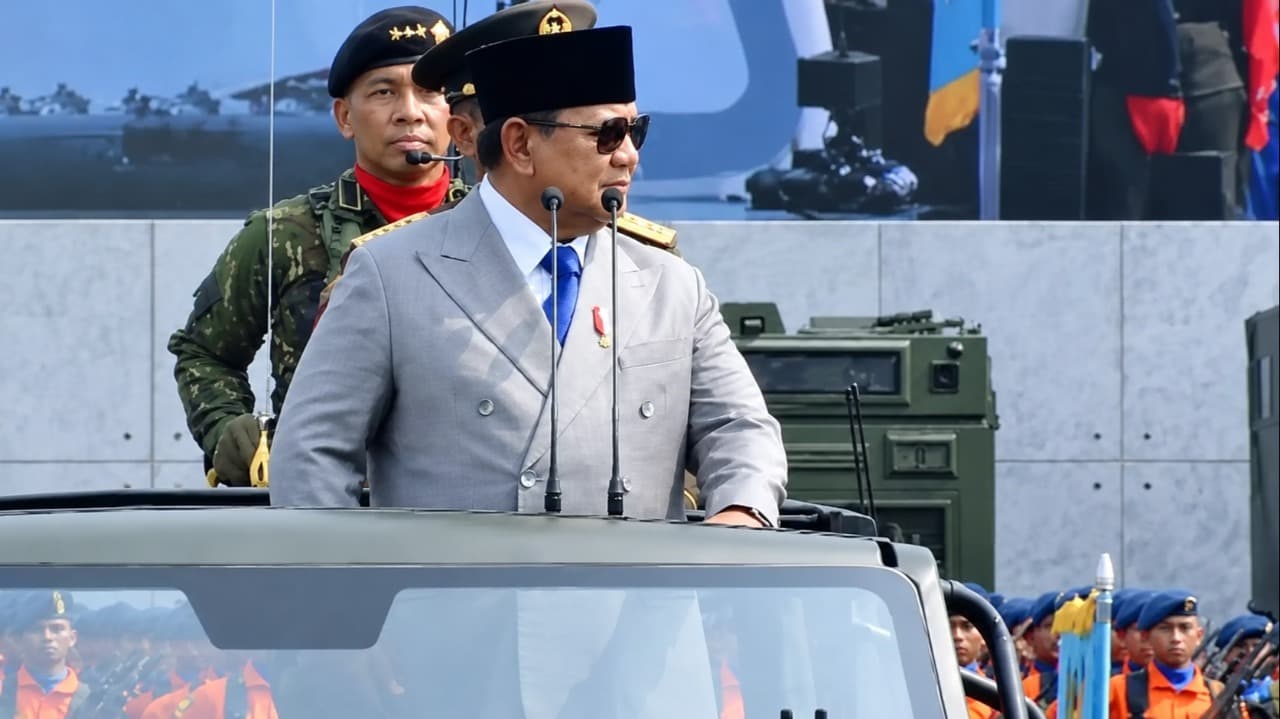 Prabowo Pimpin Upacara HUT ke-81 TNI, 204 Satuan Baru Diresmikan