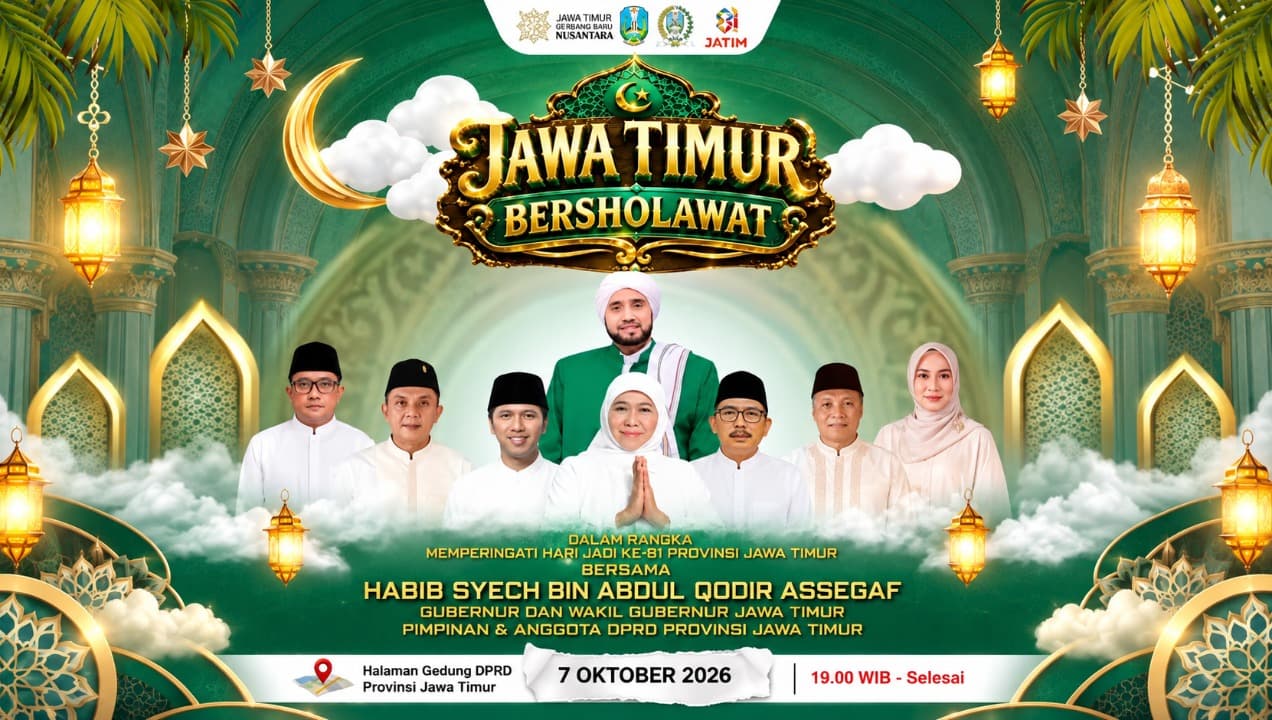 DPRD Jatim Gelar Sholawat Bareng Habib Syech, Ajak Warga Doakan Jawa Timur di Usia ke-81