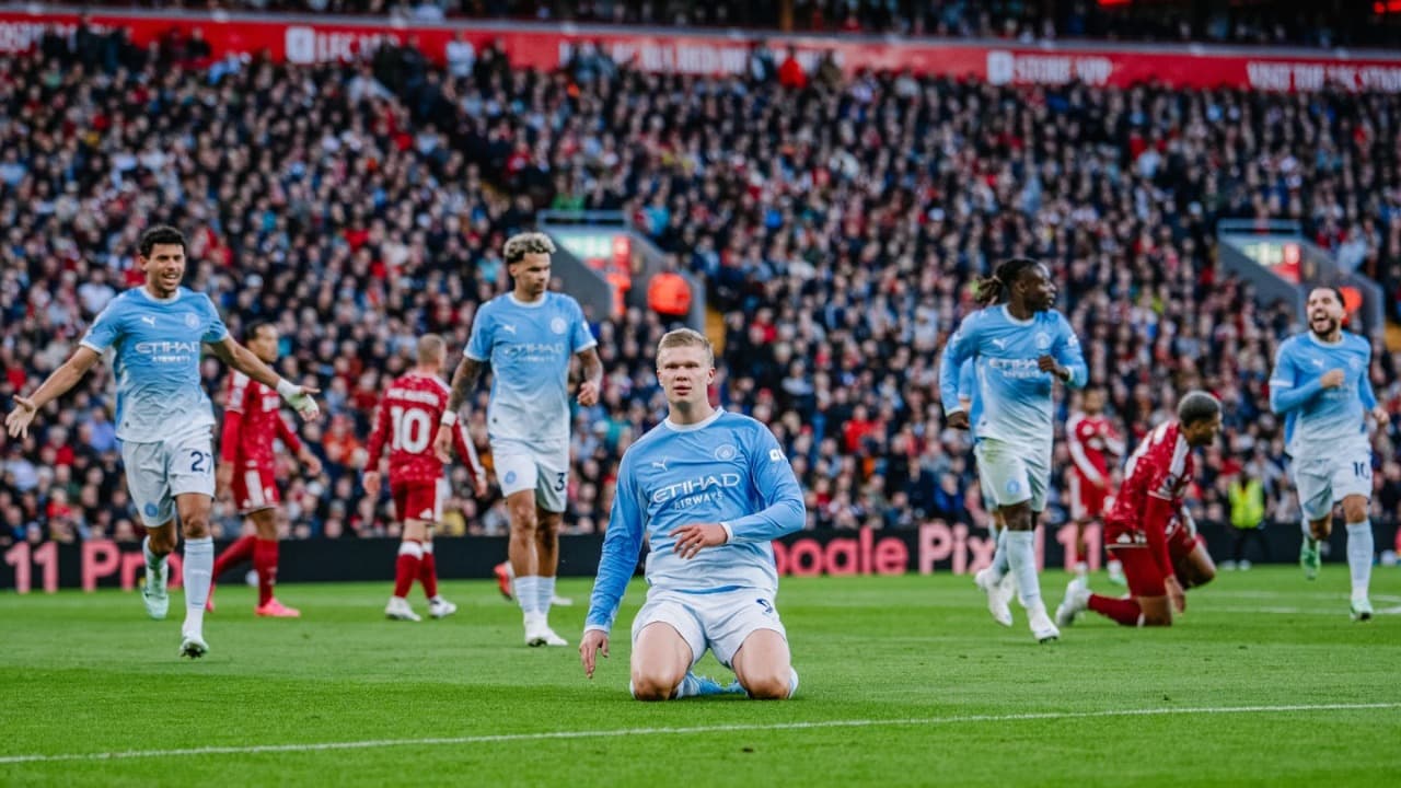 Hasil Liga Inggris: Manchester City Hantam Liverpool di Anfield lewat Kemenangan 3 Gol Tanpa Balas