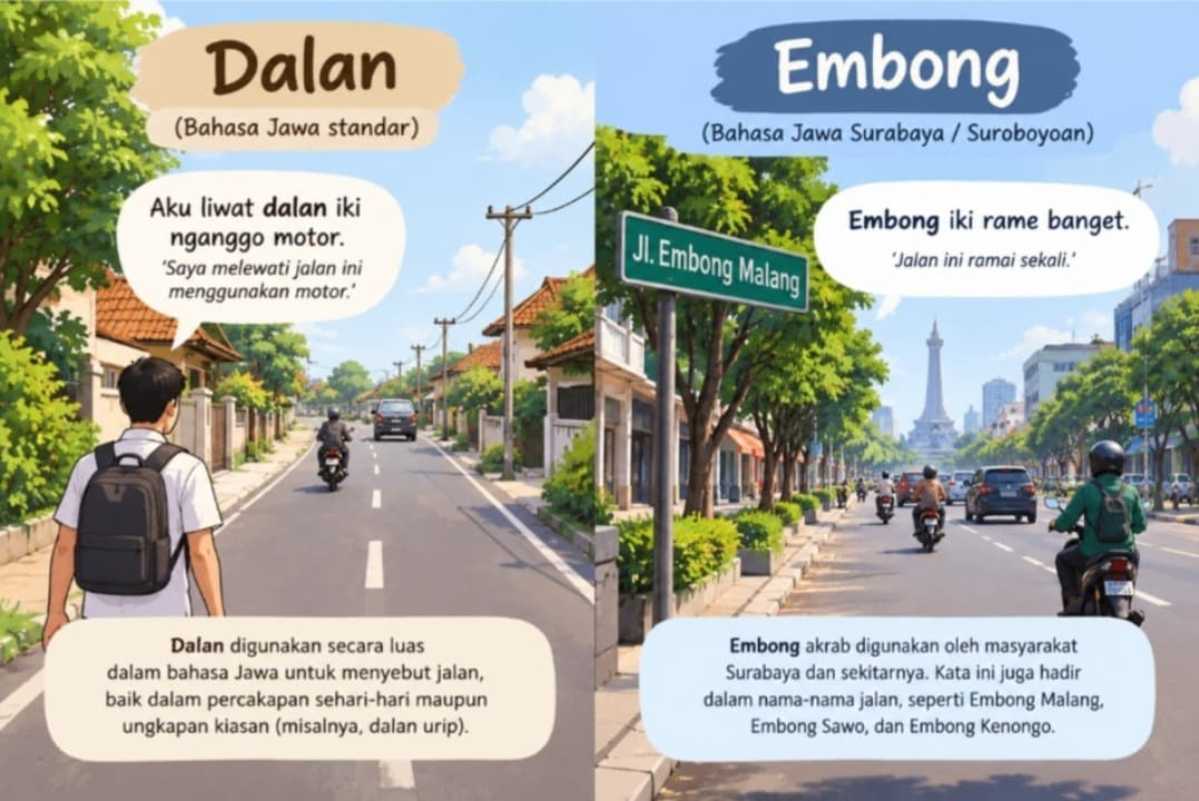 Dalan dan Embong, Dua Kata yang Mewakili Kekhasan Bahasa Jawa